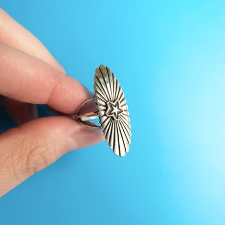 navajo/ oval “⭐︎” silver ring