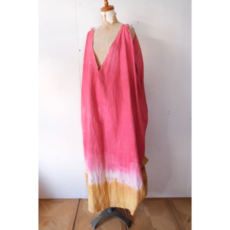 eski.  original dress / overdye "pink × ocher"