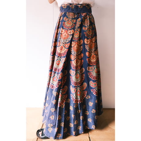 ethnic design wrap skirt