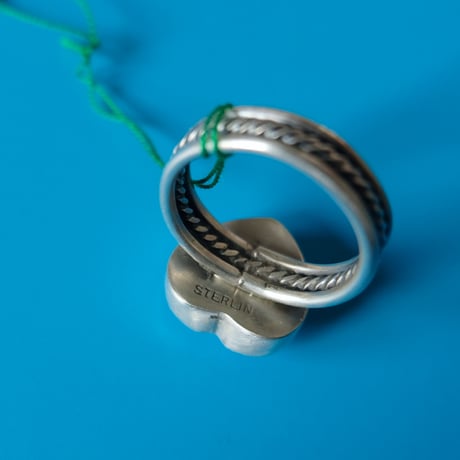 navajo / conch shell heart ring