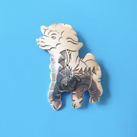 Indian jewelry/ “alpaca” silver brooch