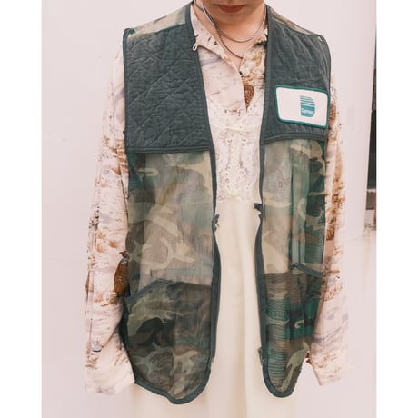 eski. remake / "dog" mesh camo vest
