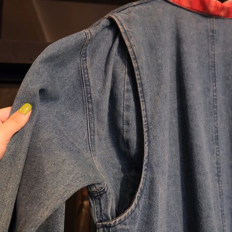denim long coat