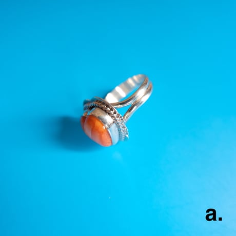 navajo / spiny oyster shell ♡ ring