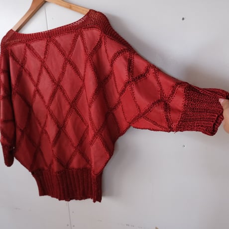 leather × crochet tops