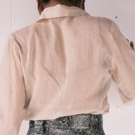 see-through embroidery shirt