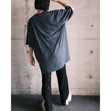over dye tee "tennis" / black