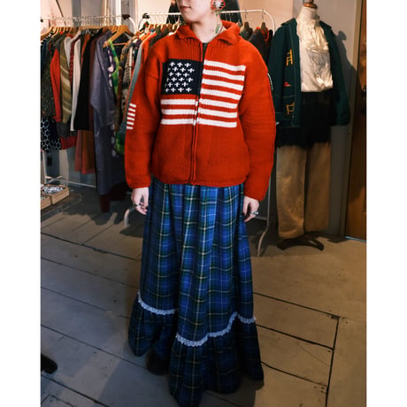 〜70s vitage / check skirt