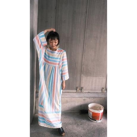 rainbow long dress / made in USA