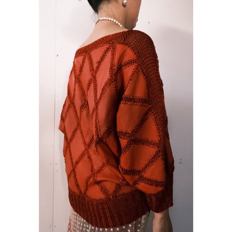 leather × crochet tops