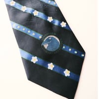 "繕う" collaboration beads embroidery necktie "flower×bird"