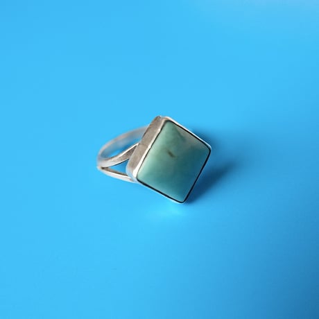 navajo / square turquoise ring