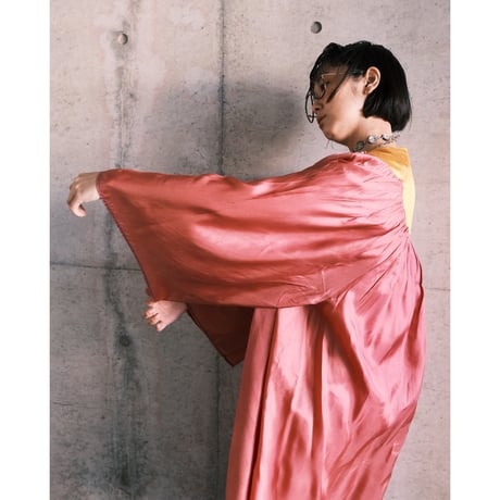 eski. remake / acetate gown with rabbit patch