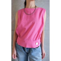 60-70s back button linen tops