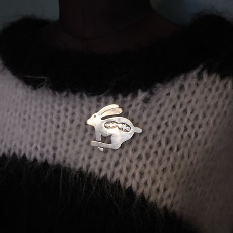 navajo / "MelvinFrancis" / rabbit brooch (and pendant top)