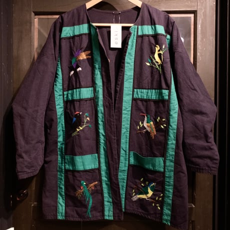 reversible cotton jacket "birds"