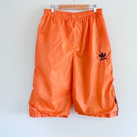 “adidas” orange nylon half pants