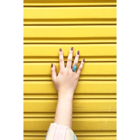 turquoise top silver ring