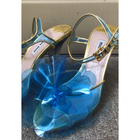 miumiu / pvc clear flower sandal