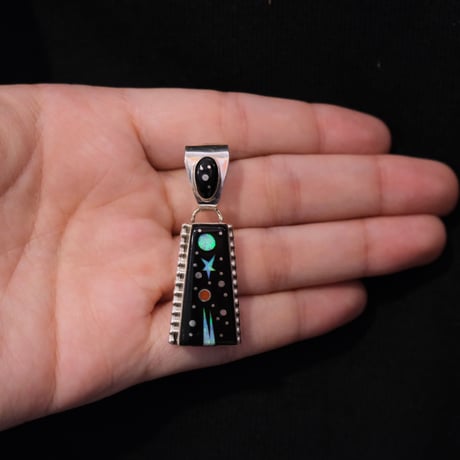 navajo / space motif pendant top