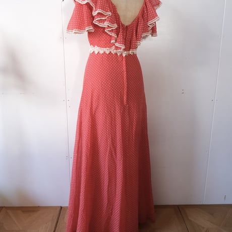 pin dot frill dress