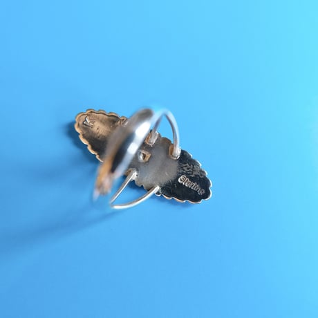 navajo / oval “♡” silver ring