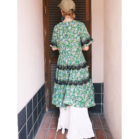 50-60s vintage / "Faye Creations" tiered dress