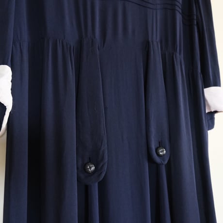 60 / see-through navy dress