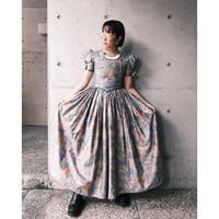 tulip motif lame dress