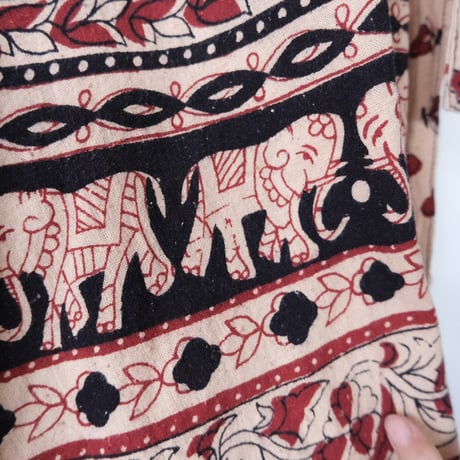 ethnic design wrap skirt / elephant
