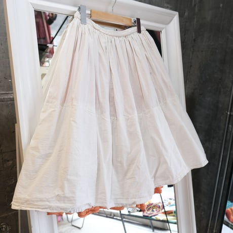 antique / satin × cotton skirt