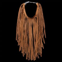 eski. remake / fringe leather necklace /  "plain"