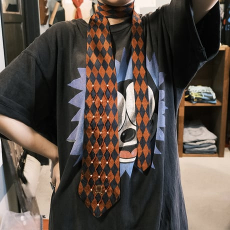 "繕う" collaboration beads embroidery necktie "argyle"