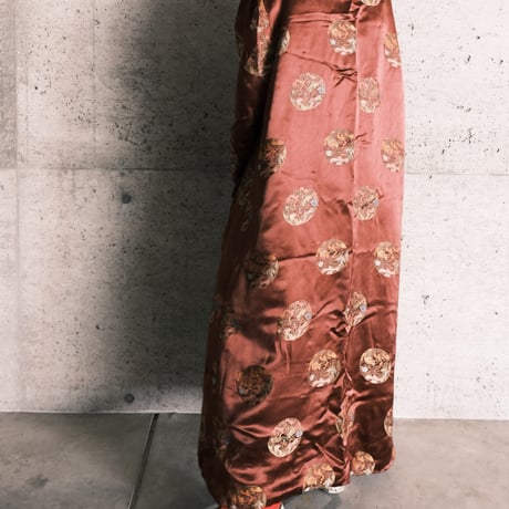 China  gown / wine red