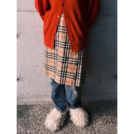 Burberrys / wool check skirt