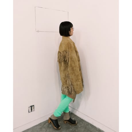 〜70s leather jacket with fringe
