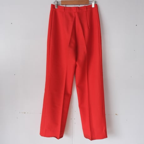 70's straight collar pants / red