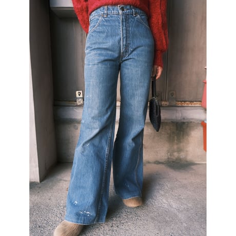 70s orange tab Levi's flare denim