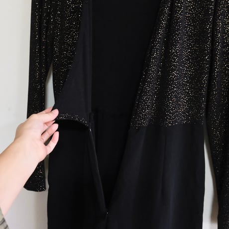 jump suits "black × lame"