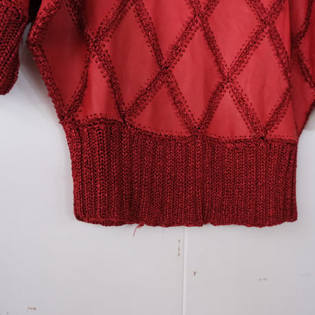 leather × crochet tops