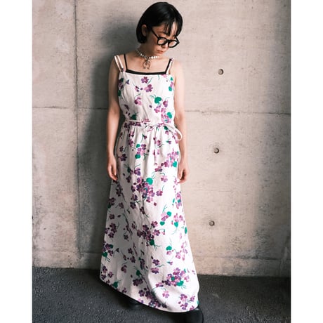 〜70s vintage / floral cami dress