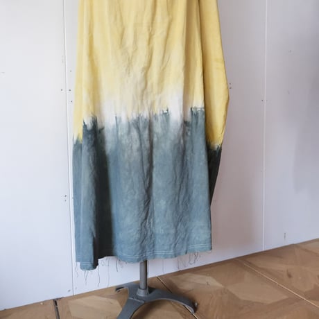 eski.  original dress / overdye "yellow × olive"