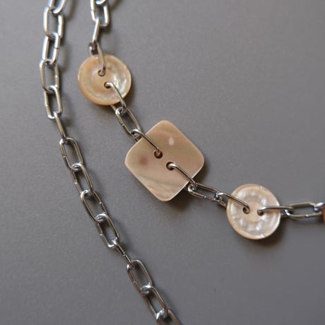 eski. original shell chain necklace "dog"