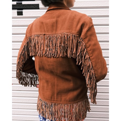 〜70s fake suède fringe jacket