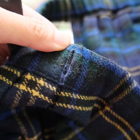 wool check skirt