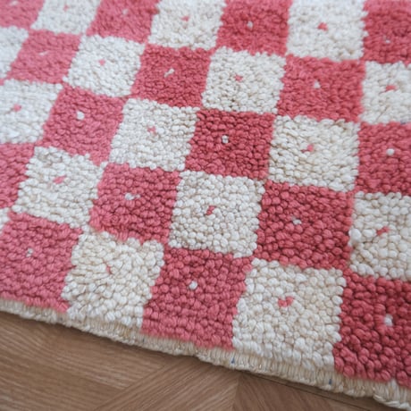 vintage rug "block check"