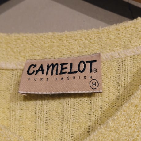 gizagiza knit / cream yellow × white