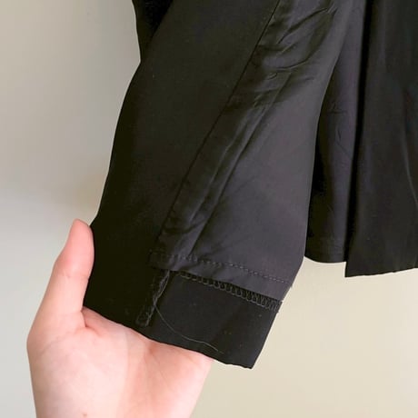 black poly skirt