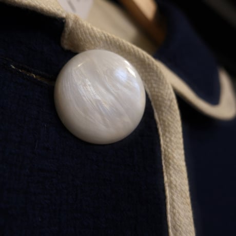 〜60s vintage navy wool poncho