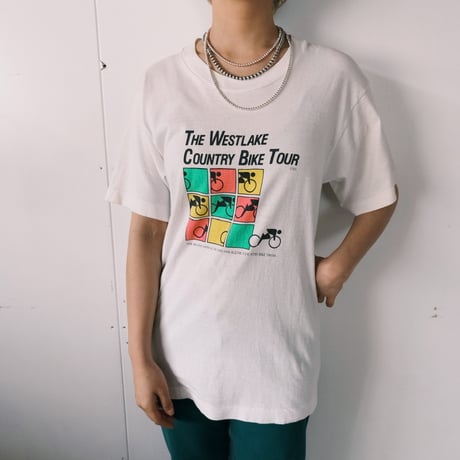 "country bike" print tee